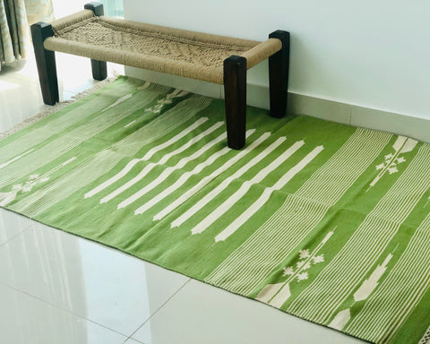 Green Boho 4x6 Area rug