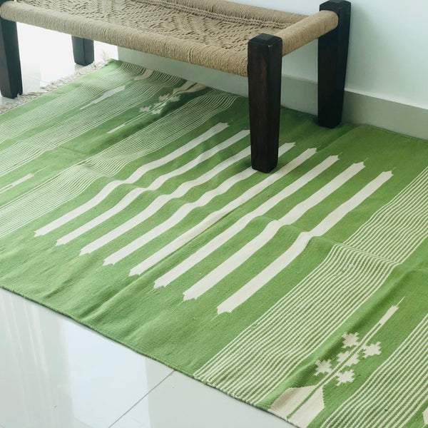 Green Boho 4x6 Area rug