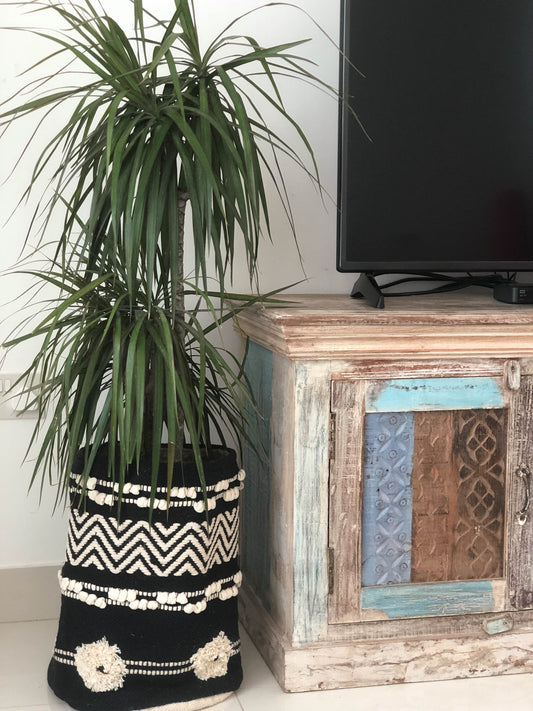 Black Boho Basket