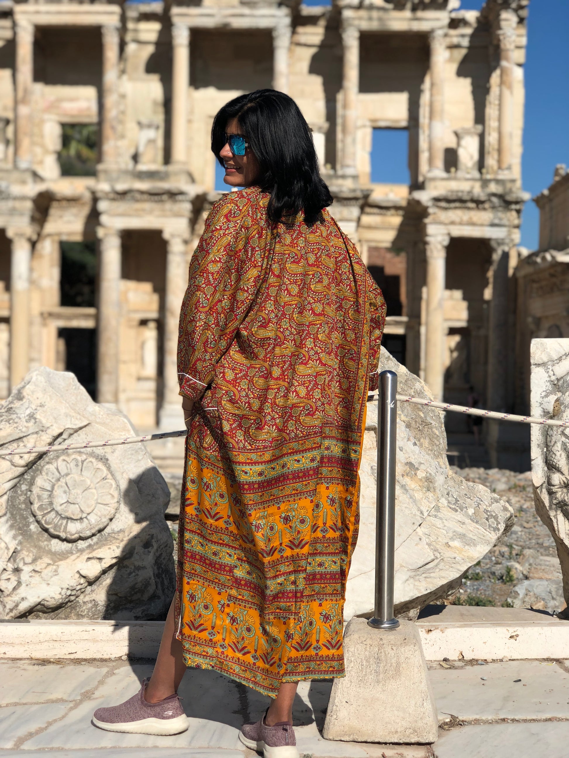 Silk Kimono, New york street style urban outer wear Kimono by Ornate Handicrafts