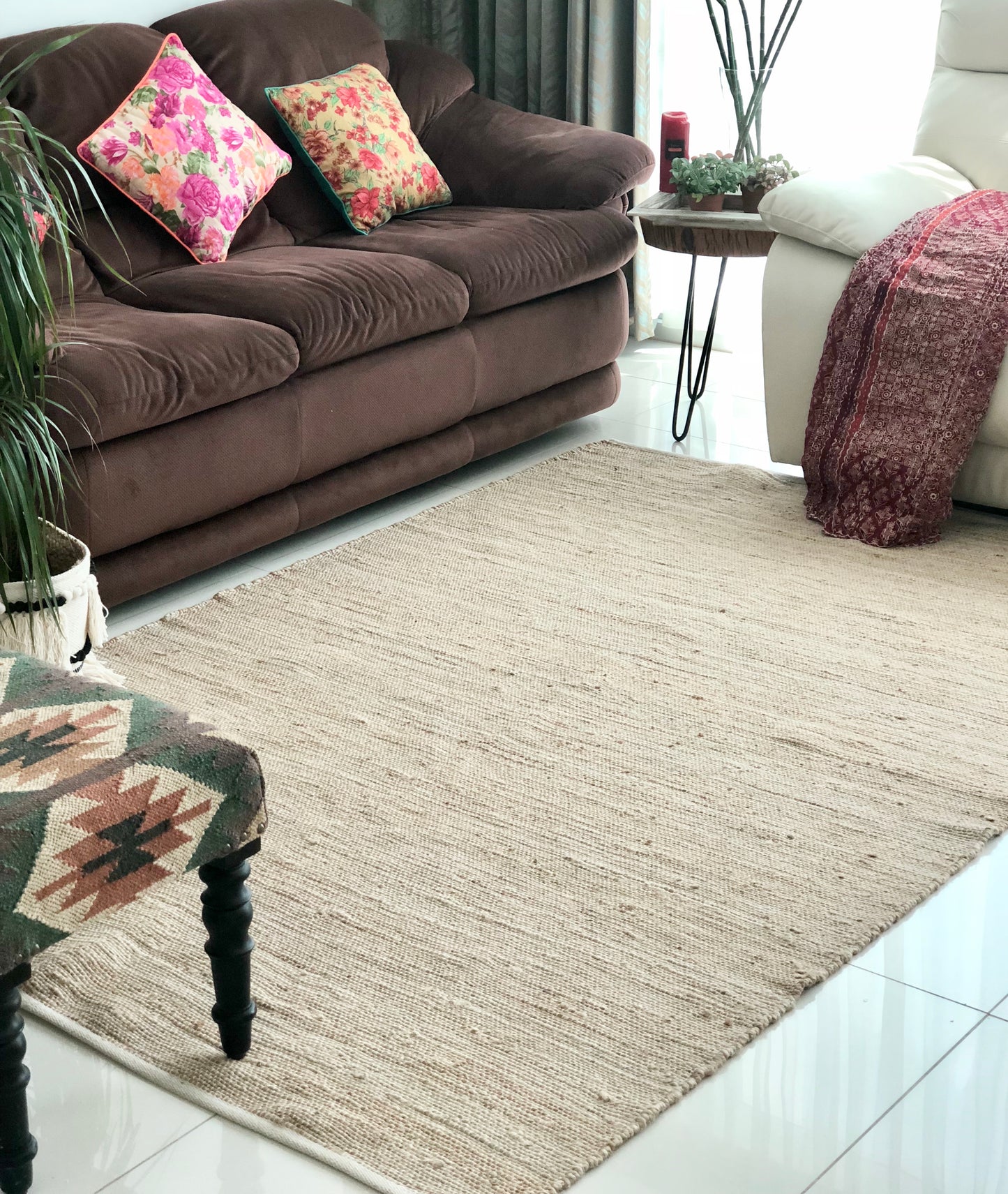 Living Room Area Jute Rug by Ornate Handicrafts