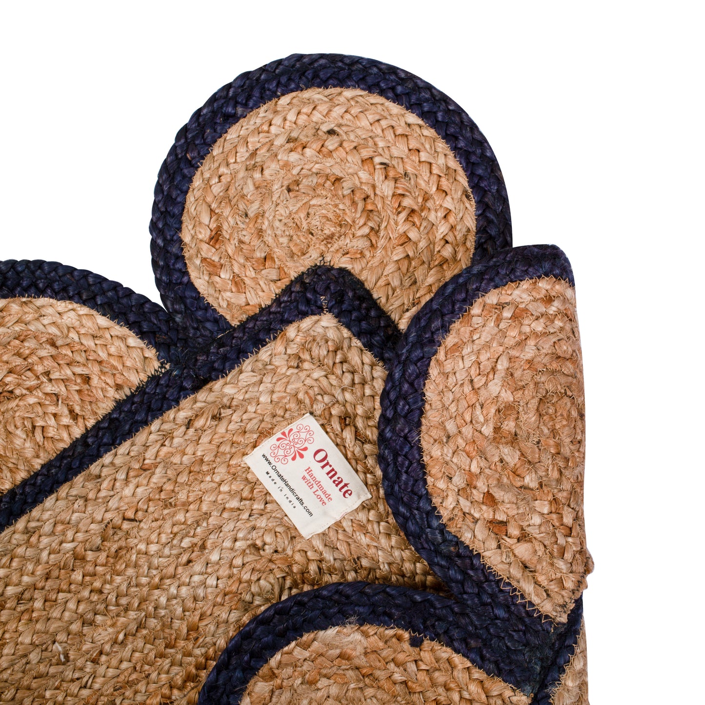 Natural Texture Jute Braided Rug by Ornate Handicrafts