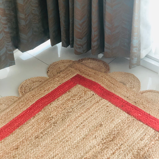 Jute Scallop Rug 4x6