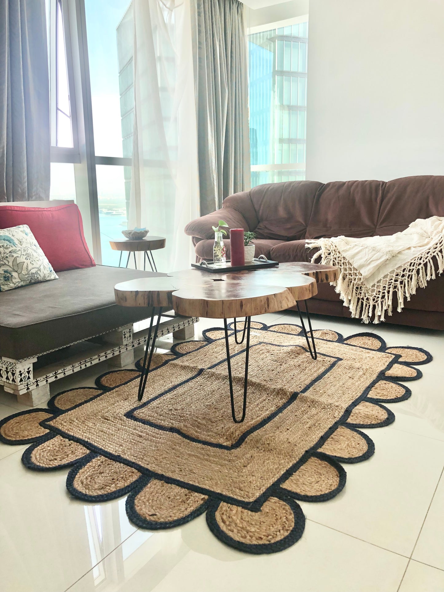Soft Jute Braided Rug by Ornate Handicrafts for walking bare feet