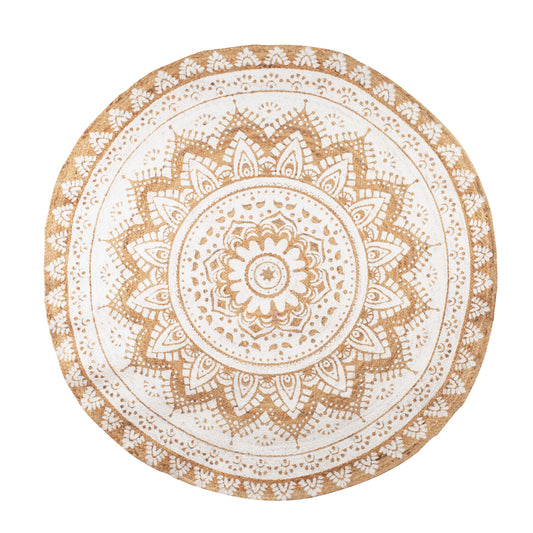 Round Mandala Jute Rug