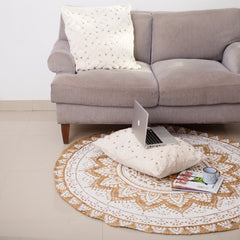 Round Mandala Jute Rug