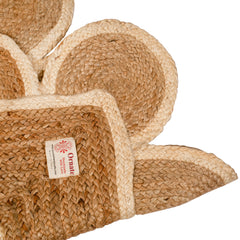 White Jute Scallop Rug