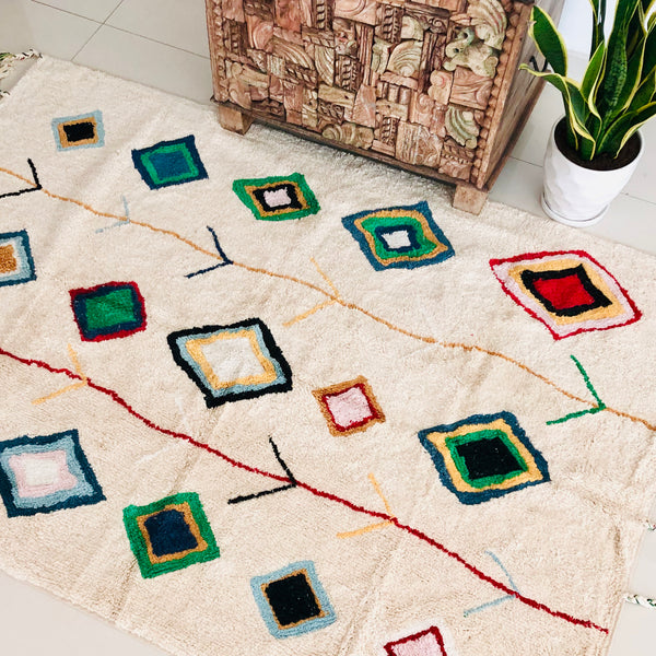 Moroccan Colorful rug 5x8 feet
