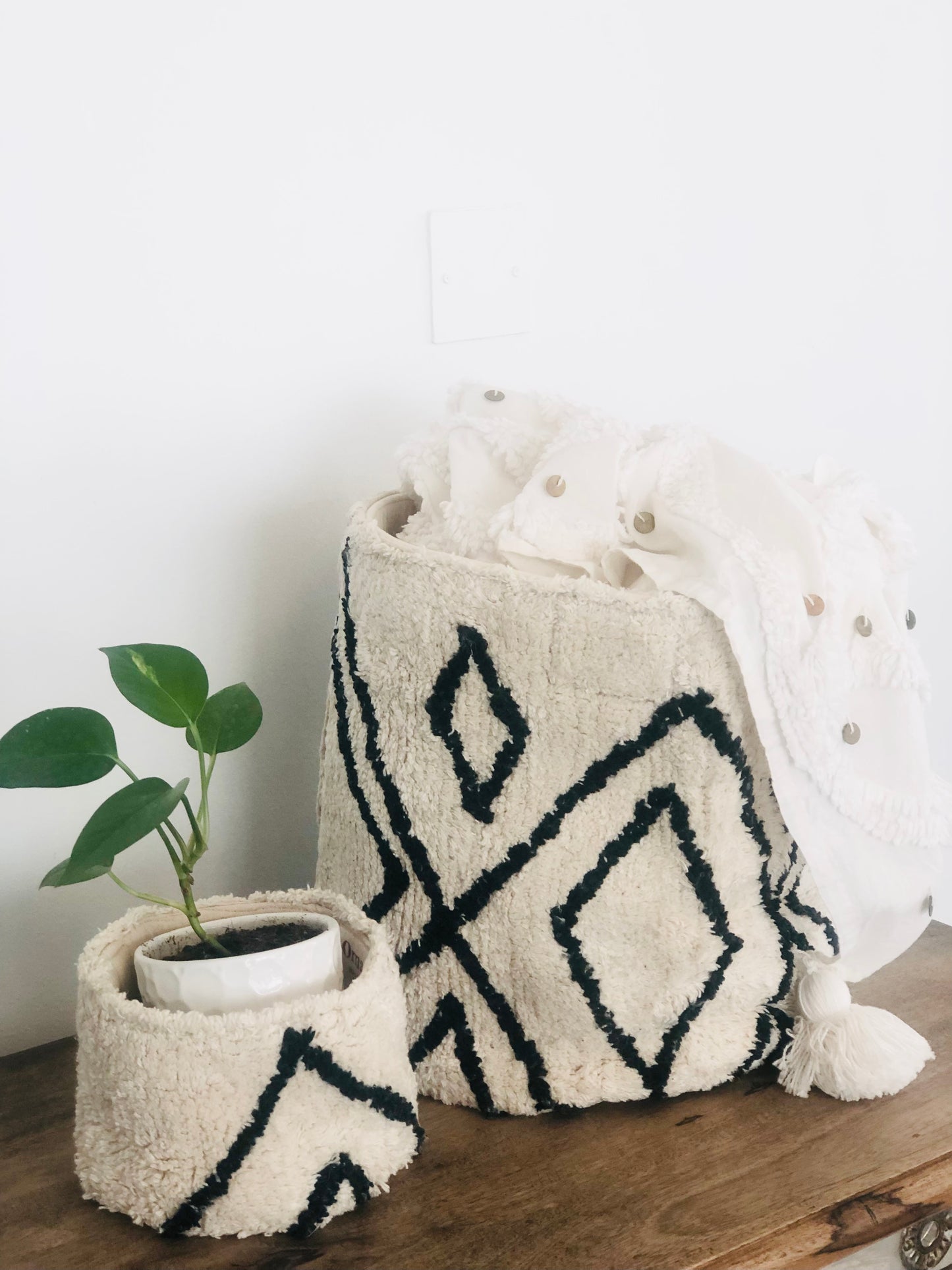 Tufted Basket Set of 2 by Ornate Handicrafts