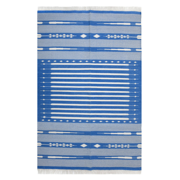 Blue Stripes Scandinavian Rug