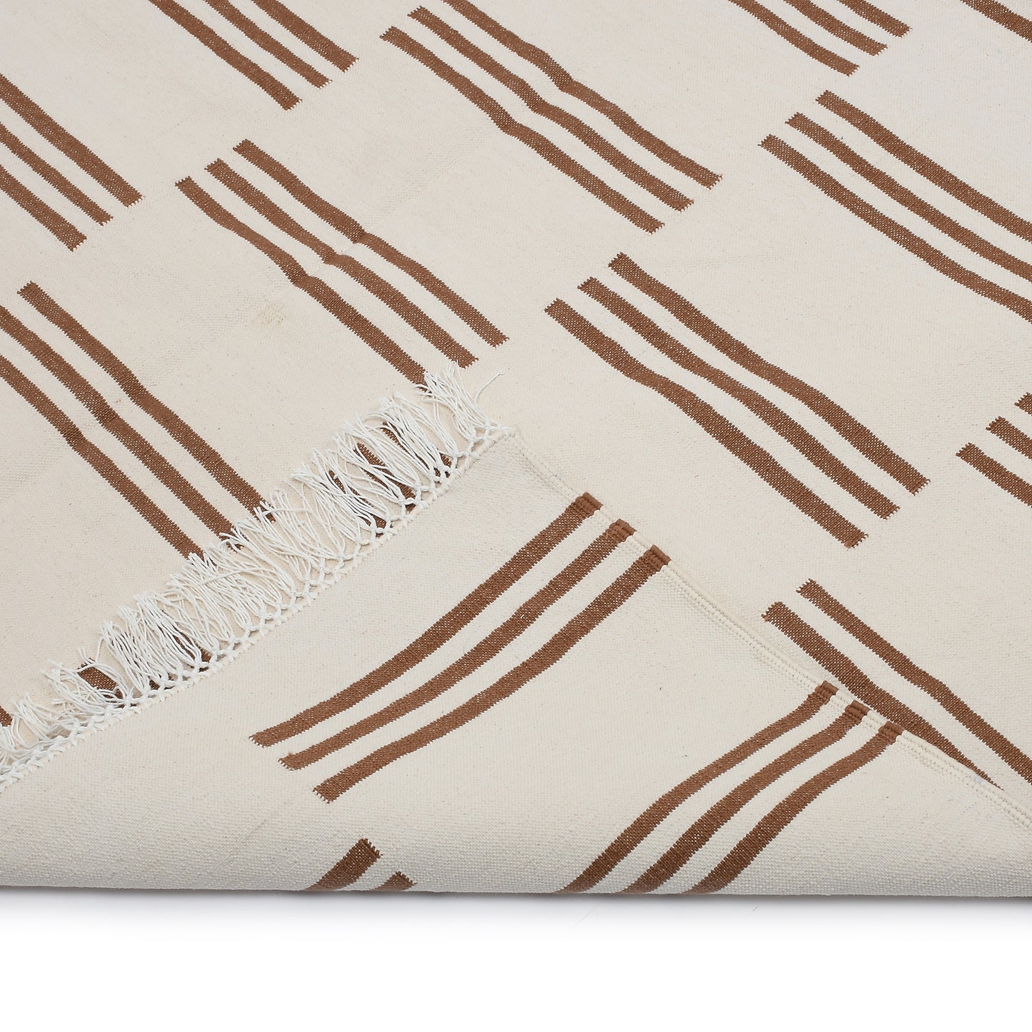 Brown Stripes Scandinavian Rug