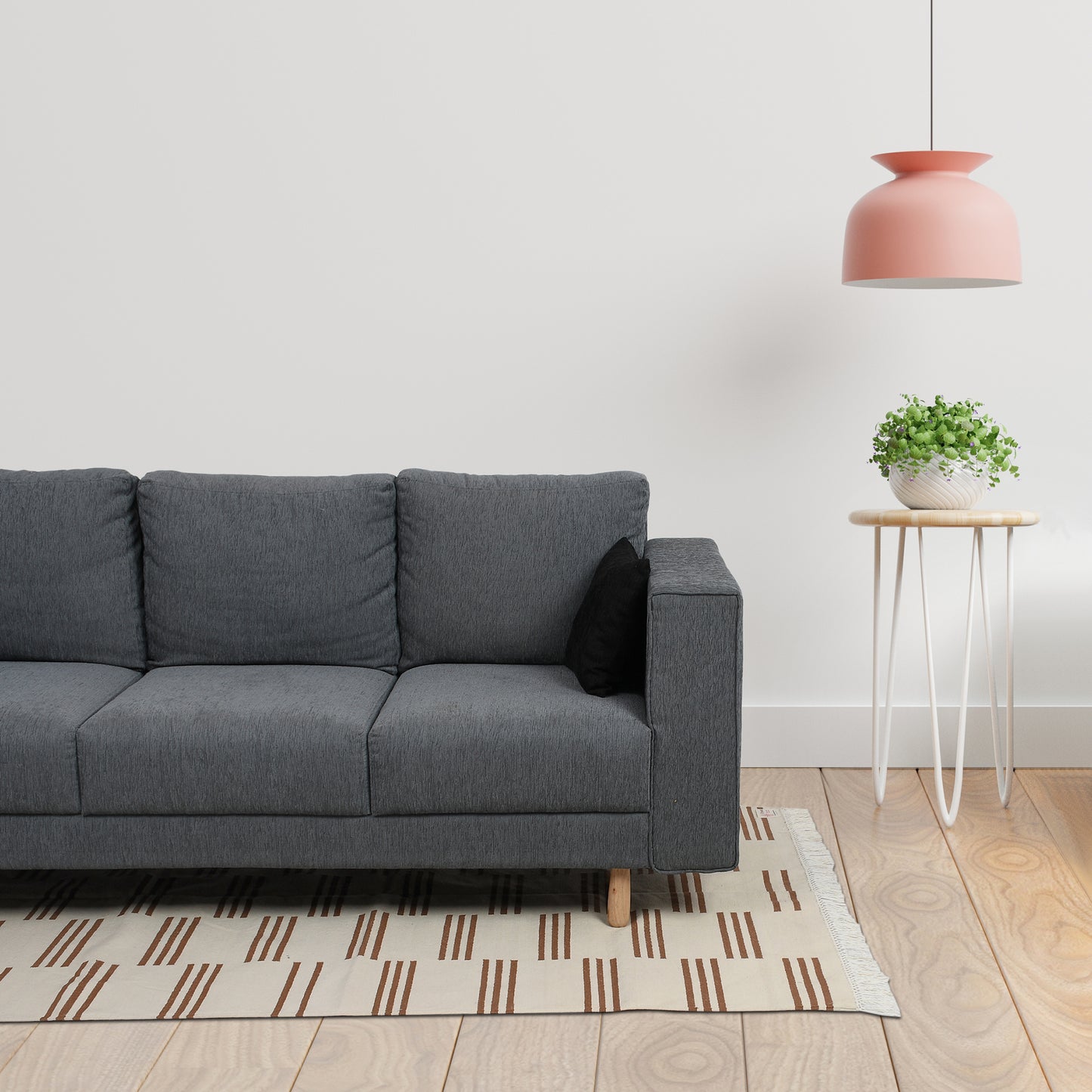 Brown Stripes Scandinavian Rug