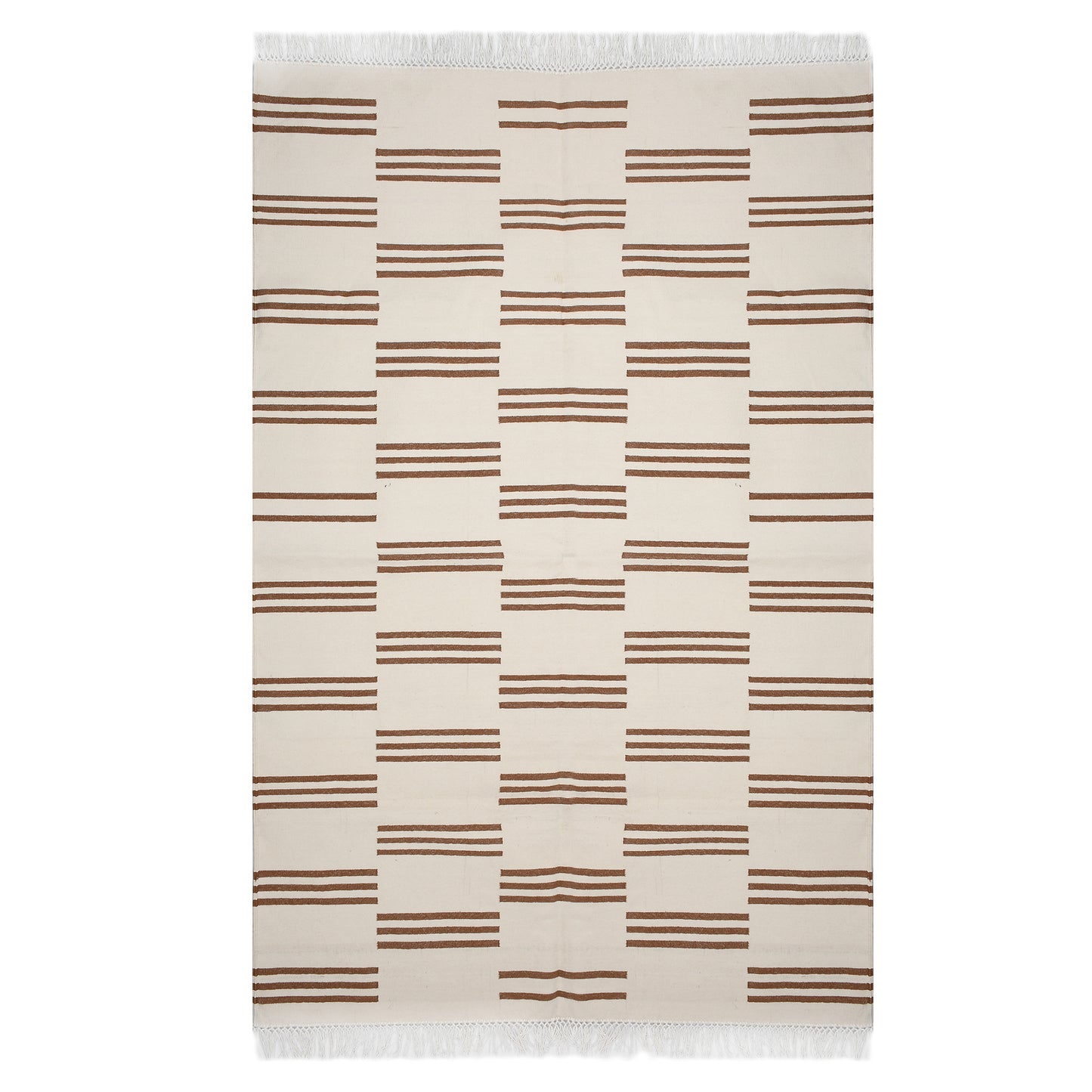 Brown Stripes Scandinavian Rug