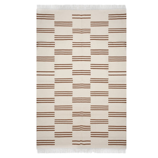 Brown Stripes Scandinavian Rug