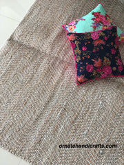 Jute Silver Rug  5x8 feet