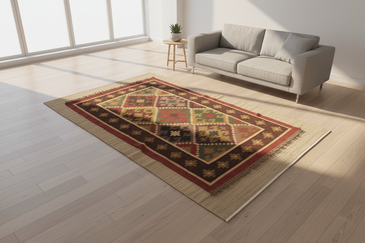Jute rugs used as layer rugs 